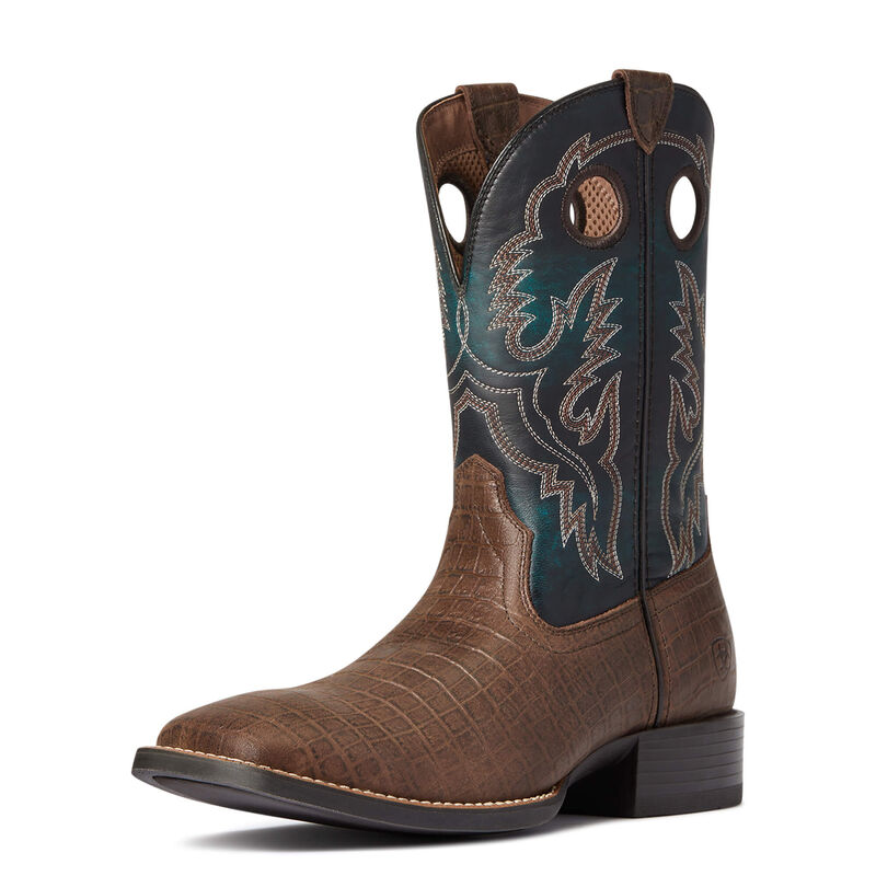 Botas Vaqueras Ariat Sport Buckout Marrones/Verde Hombre - Chile 208-YBPVZN